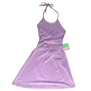 Missguided Lilac Halter Skater Dress